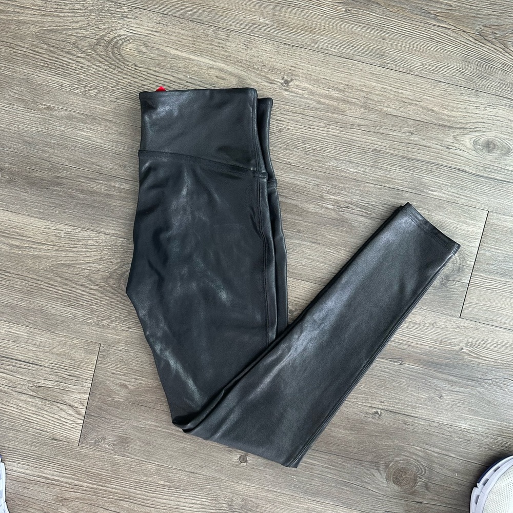 SPANX® Faux Leather Leggings - Size Medium